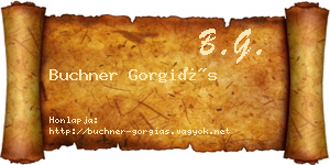 Buchner Gorgiás névjegykártya